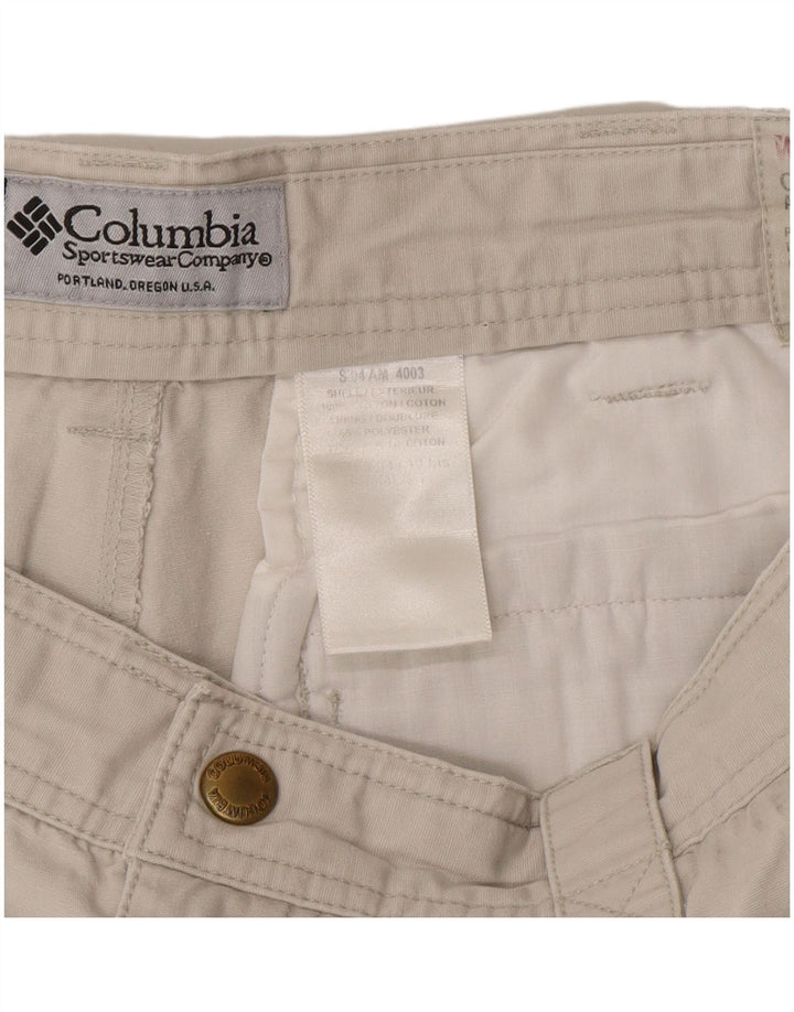 Pantaloncini cargo da uomo Columbia W34 Large in cotone beige