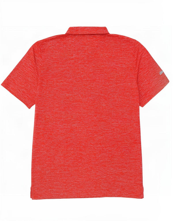 Puma Mens Polo Shirt Large Red Flecked Polyester