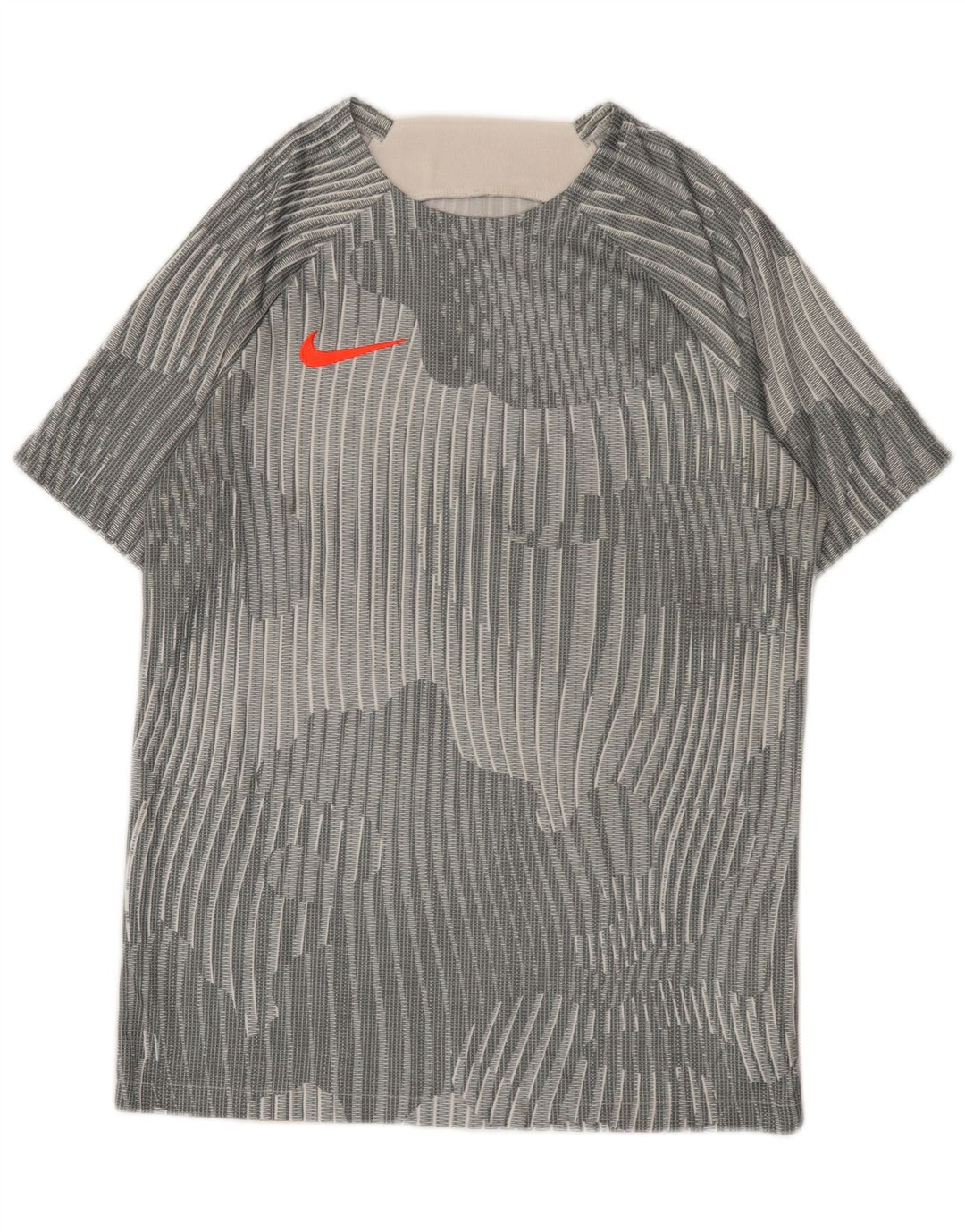 T-shirt da uomo Nike Top in poliestere a righe grigio medio