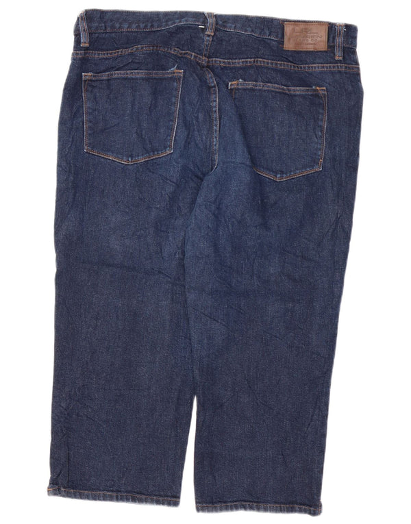 RALPH LAUREN Womens Capri Jeans US 16 2XL W38 L21 Navy Blue Cotton