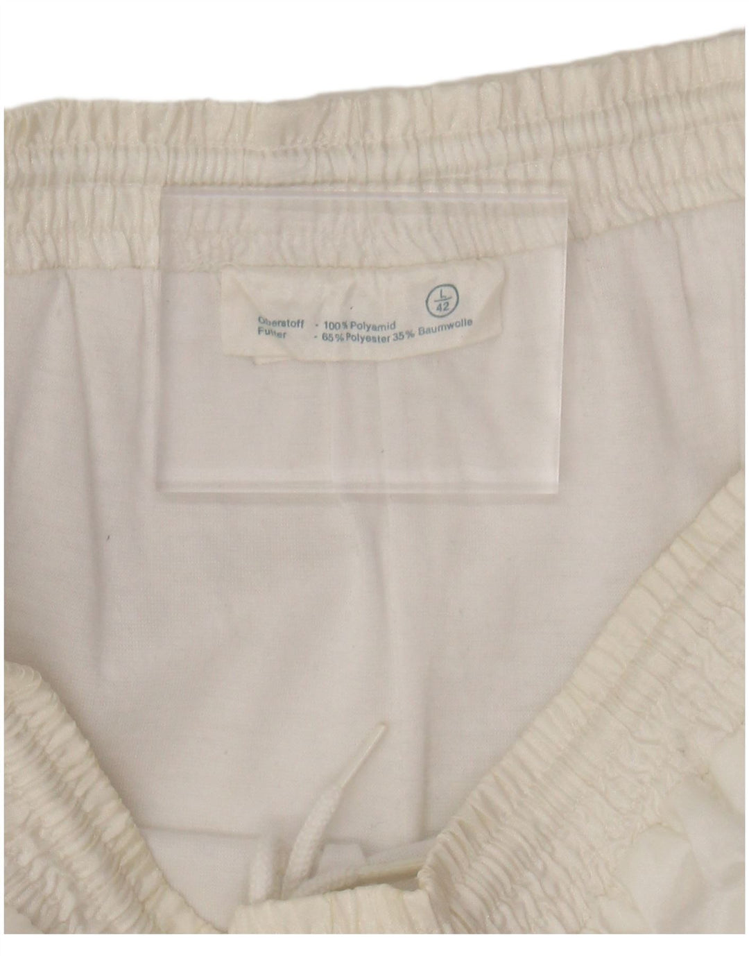 VINTAGE Mens Tracksuit Trousers Joggers UK 42 Large  White Polyamide