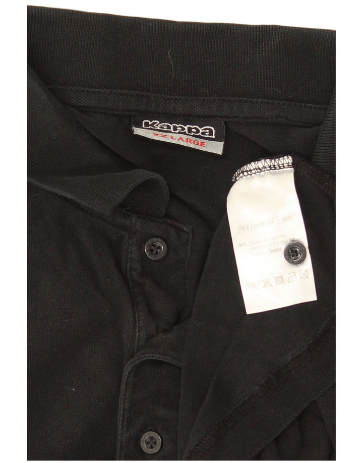 Polo da uomo KAPPA 2XL in cotone nero