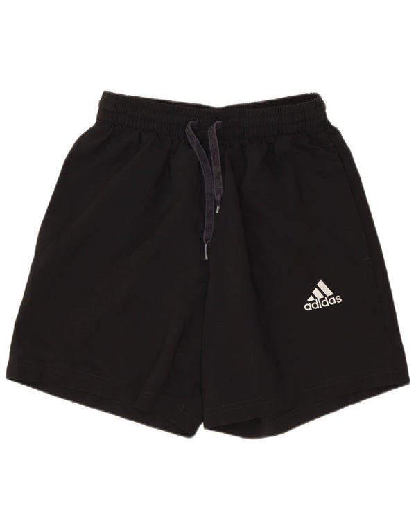 Pantaloncini sportivi Adidas da uomo piccoli in poliestere nero