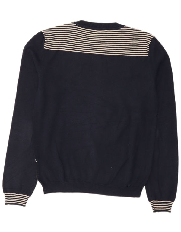 Calvin Klein Jeans da uomo maglione con scollo a barchetta piccolo a righe blu navy