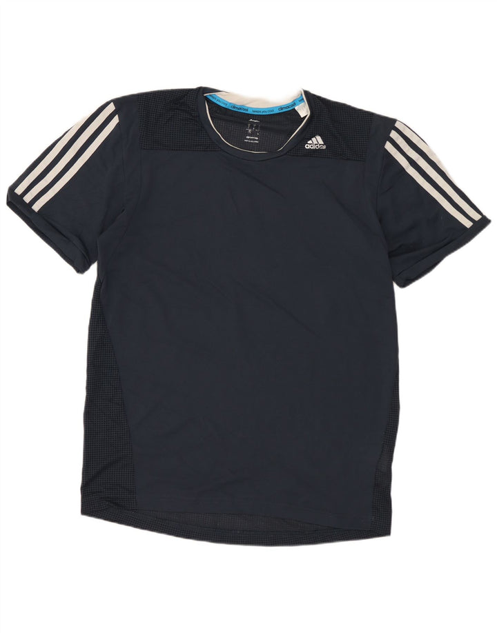 T-shirt Adidas Climacool da uomo Top piccola in poliestere blu navy