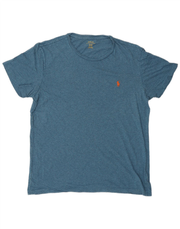 POLO RALPH LAUREN T-shirt da uomo Top in cotone blu medio