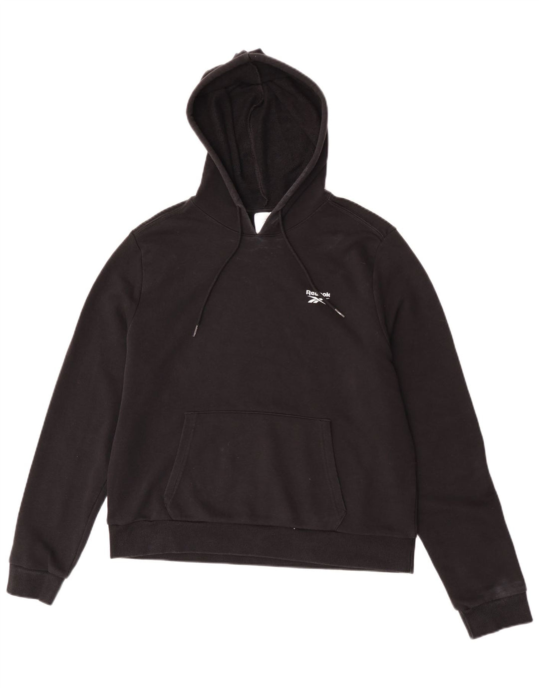 Felpa con cappuccio da uomo Reebok grande in cotone nero