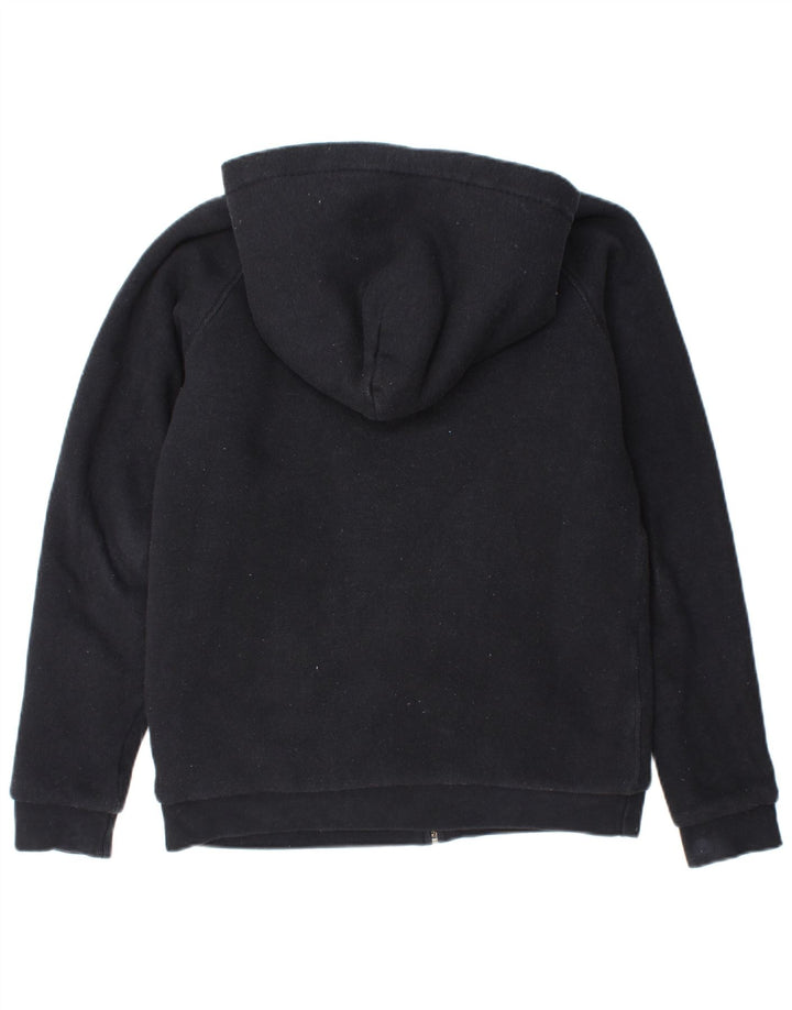 JACK WILLS Maglione con cappuccio e zip Sherpa grafico da donna UK 10 piccolo nero