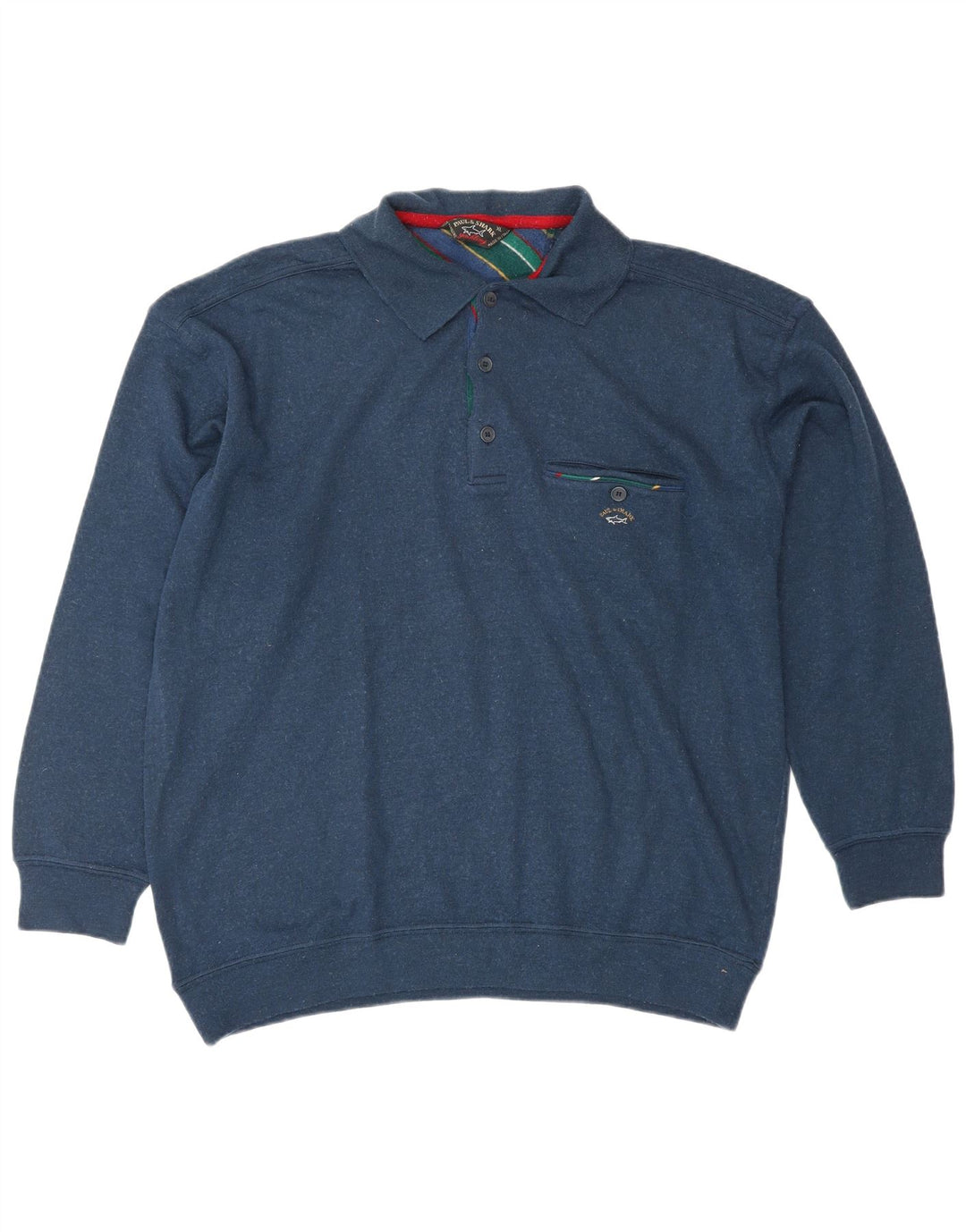 Polo da yachting da uomo PAUL & SHARK XL in lana blu navy