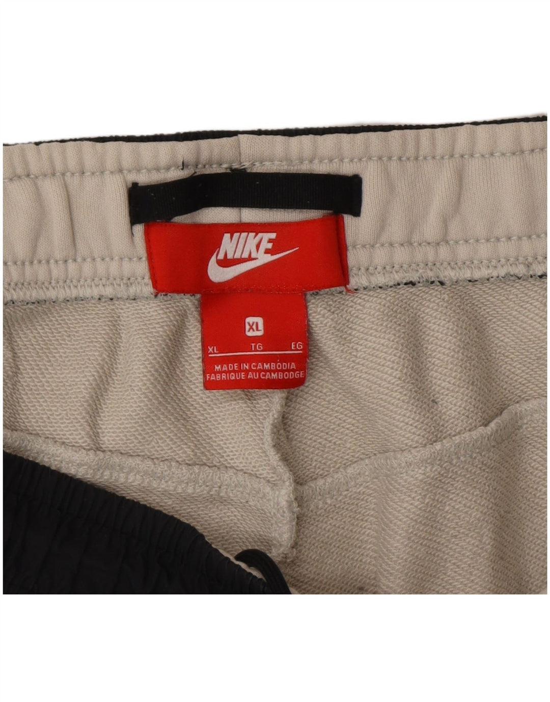 Pantaloni della tuta da uomo Nike Joggers XL in cotone color block bianco