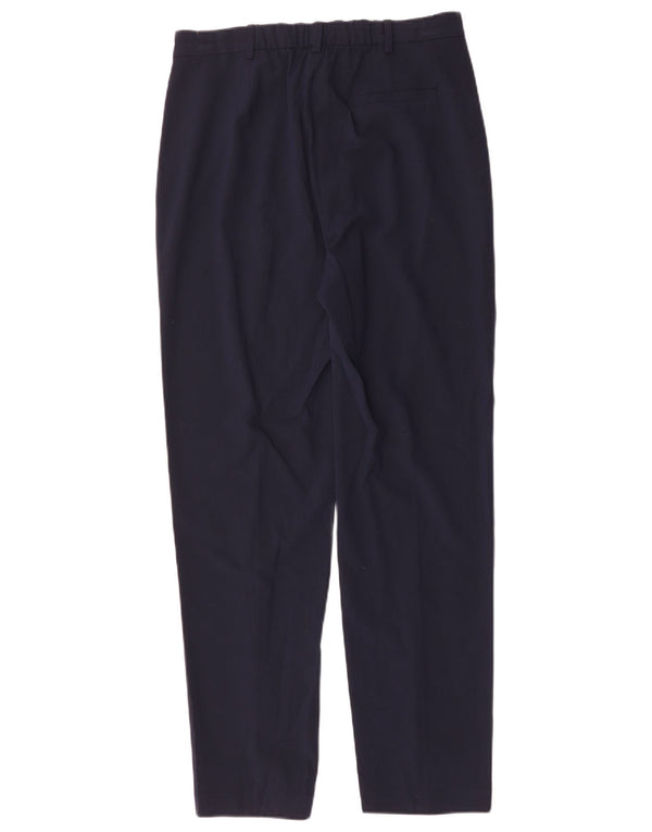 Pantaloni da abito da donna MARKS & SPENCER UK 12 Medium W32 L30 Blu navy