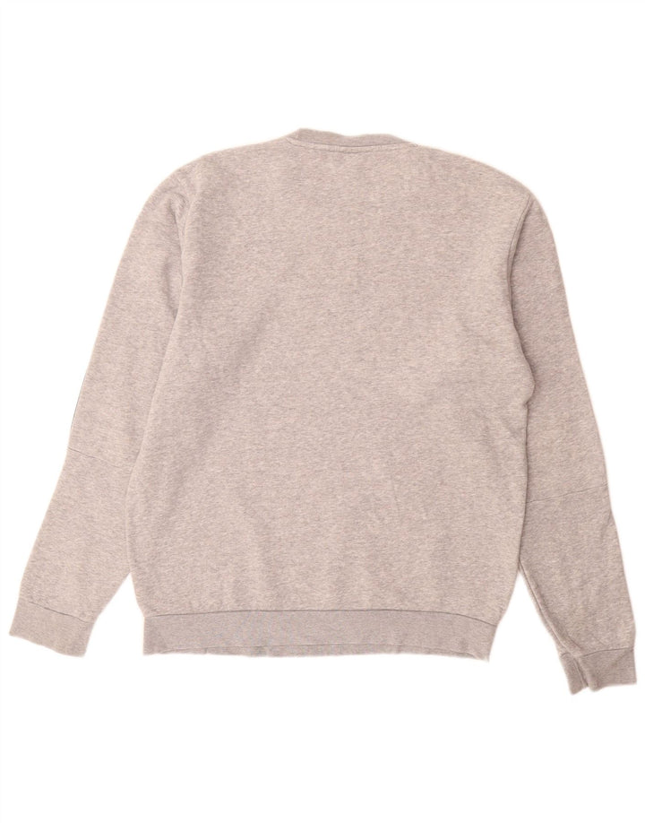 ADIDAS Mens Sweatshirt Jumper Medium Grey Flecked Cotton