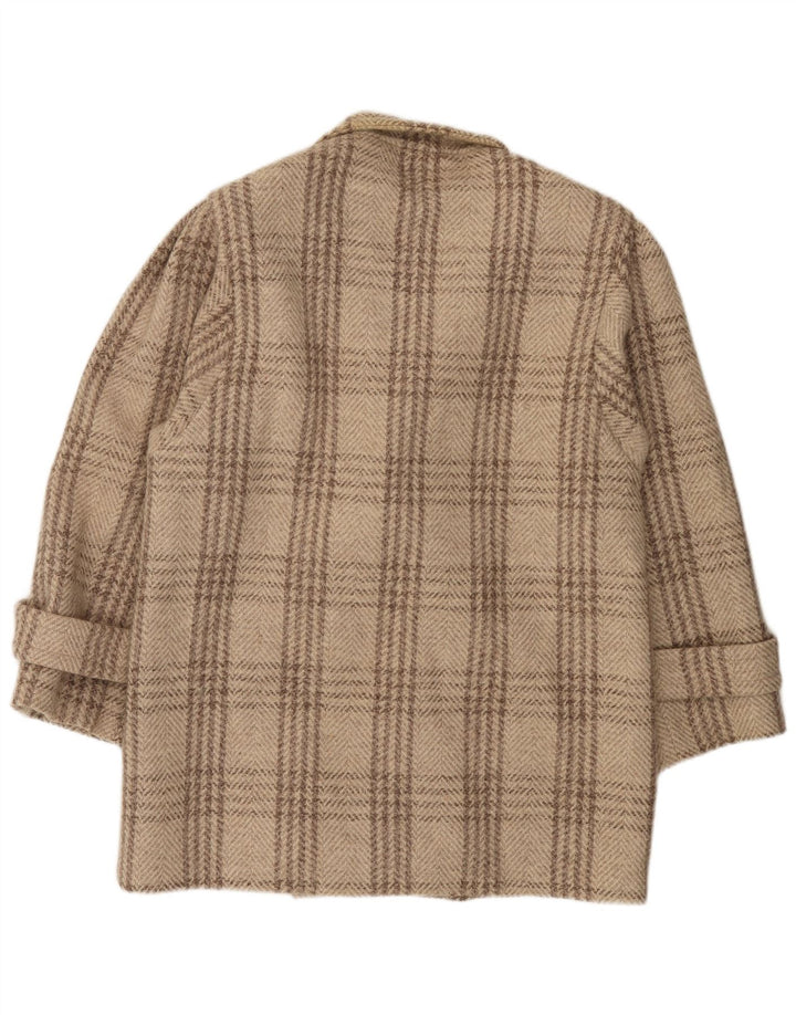 Giacca blazer doppiopetto da uomo C&A UK 38 Lana pied de poule beige medio