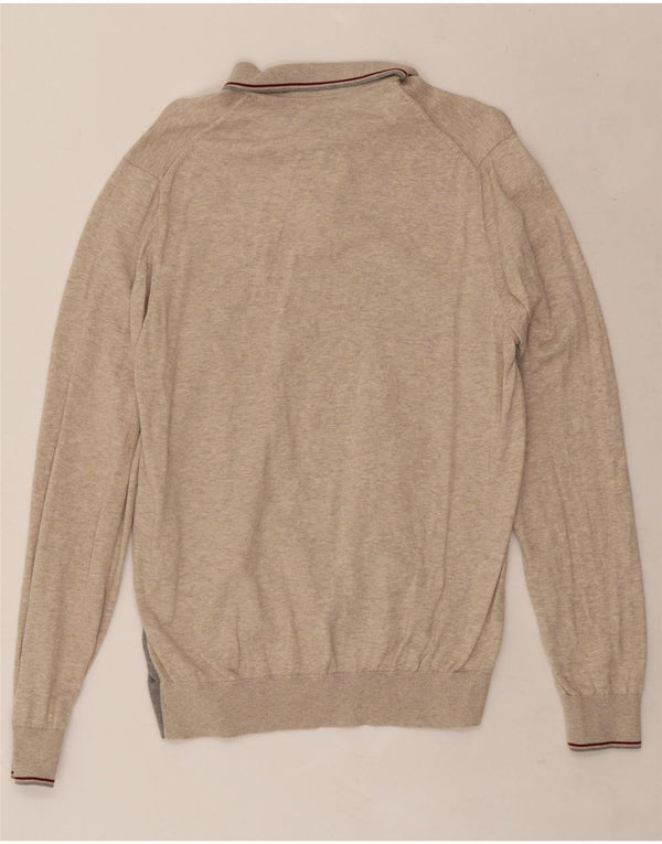 Maglione da uomo Marks & Spencer con collo alto, color block beige medio