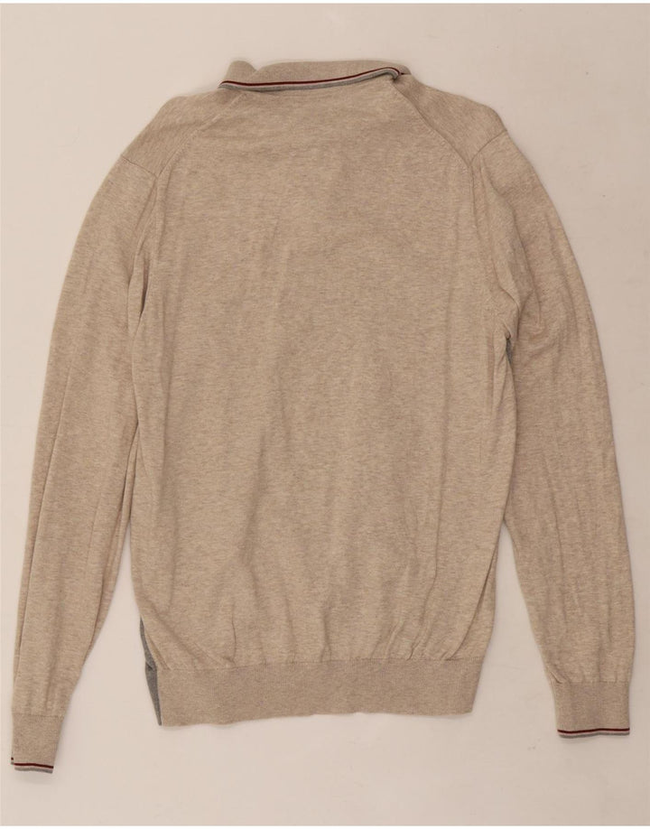 Maglione da uomo Marks & Spencer con collo alto, color block beige medio
