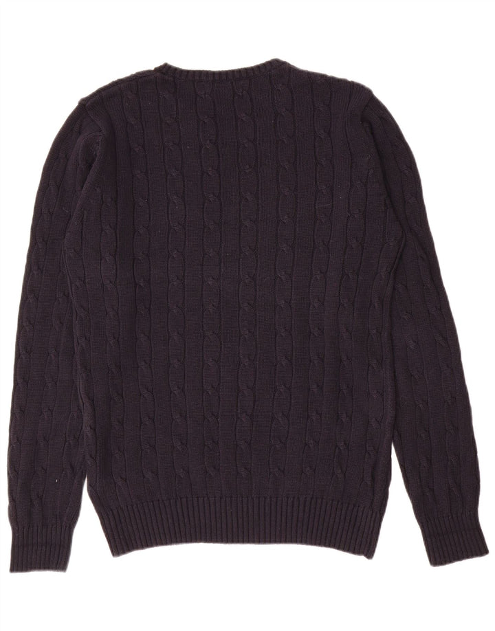 Maglione maglione girocollo da uomo Marks & Spencer blu Harbour piccolo blu navy
