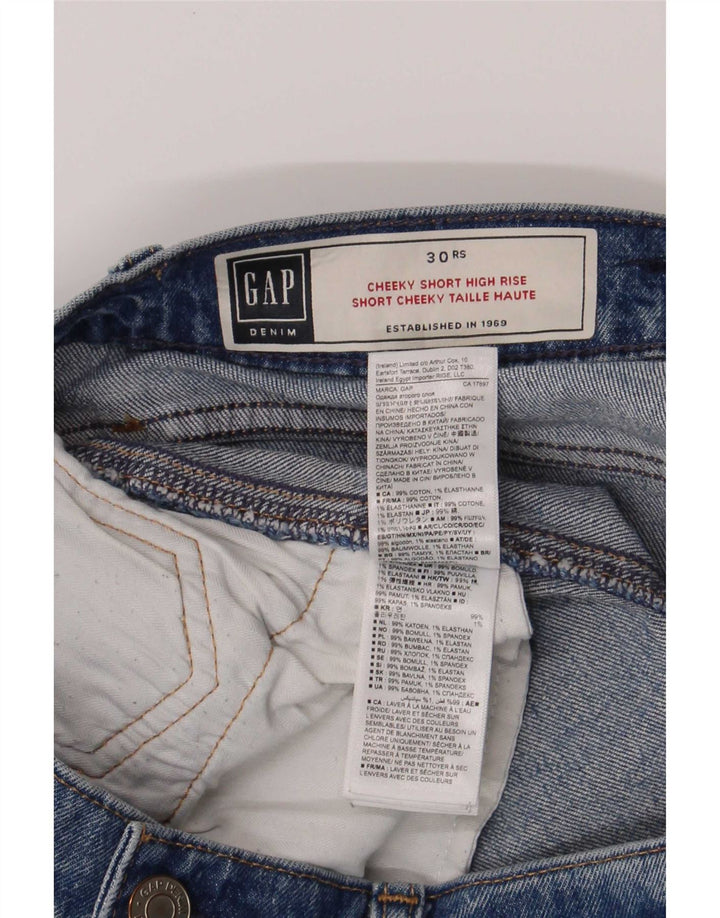 Pantaloncini di jeans invecchiati Gap da donna W30 cotone blu medio