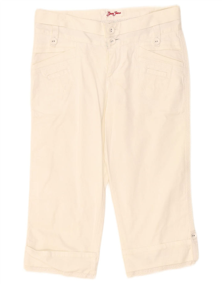 Pantaloni Capri da donna Guess W24 L18 cotone bianco