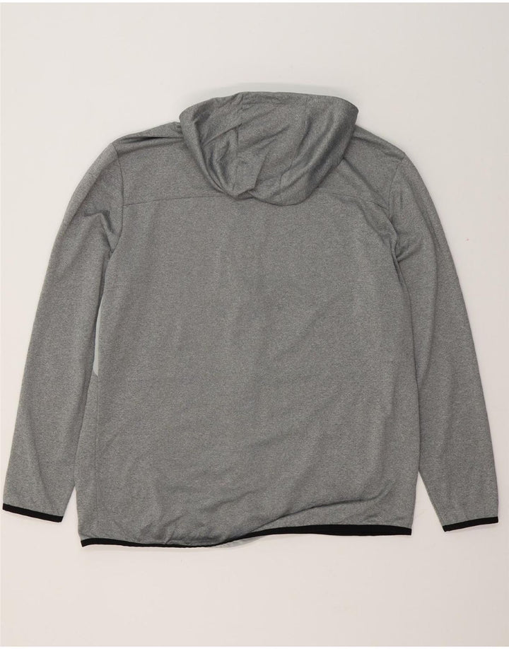 Maglione con cappuccio e zip Dri-Power da uomo Russell Athletic, grande in poliestere grigio