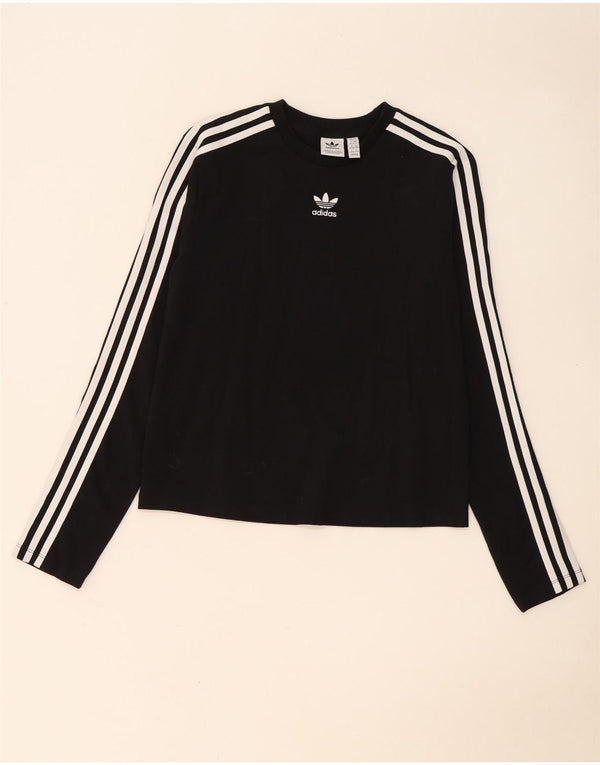 Maglia manica lunga da donna Adidas UK 20/22 XL cotone nero