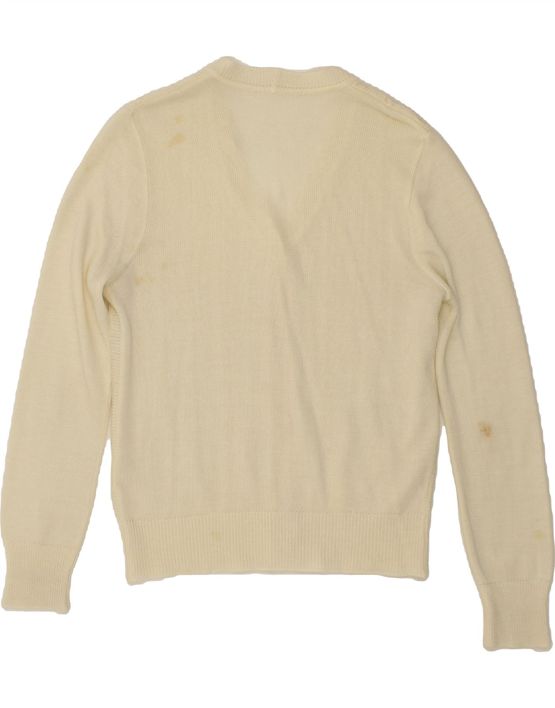 VINTAGE Womens Cardigan Sweater UK 14 Large Beige Vintage Vintage and Second-Hand Vintage from Messina Hembry 