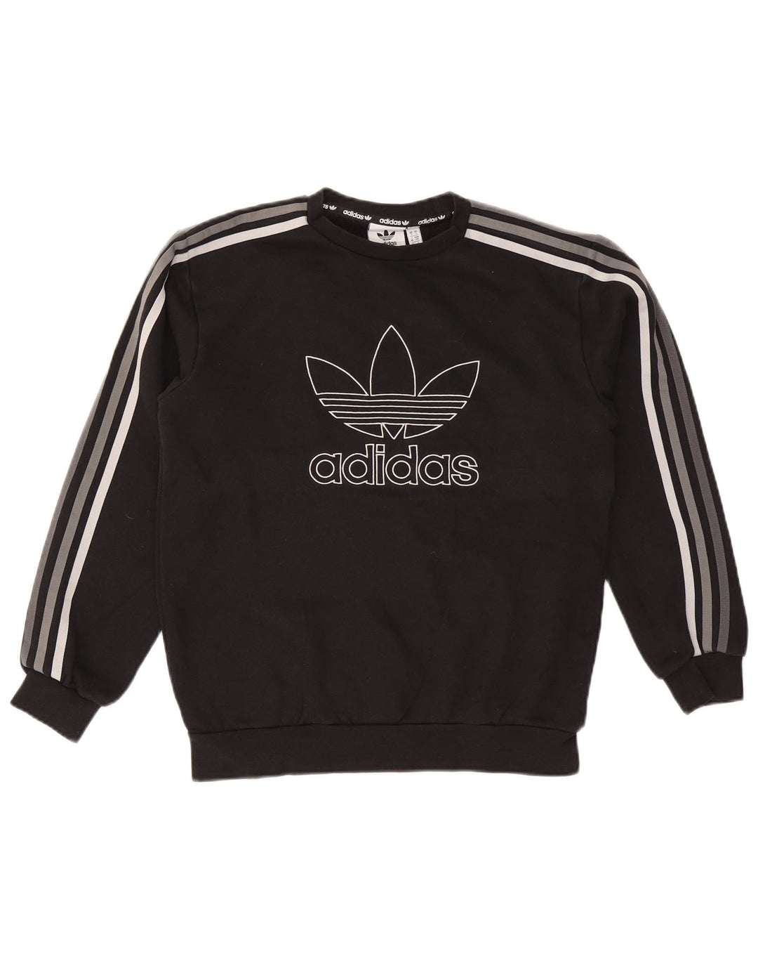 Felpa grafica da uomo Adidas Maglione piccolo cotone nero