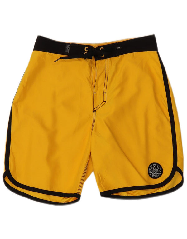 Pantaloncini da bagno da uomo Vans Small in poliestere color block giallo