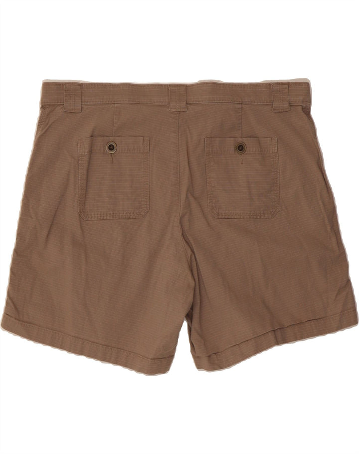 LEE Womens Stretch Mid Rise Shorts W40 2XL Brown Pinstripe Vintage Lee and Second-Hand Lee from Messina Hembry 