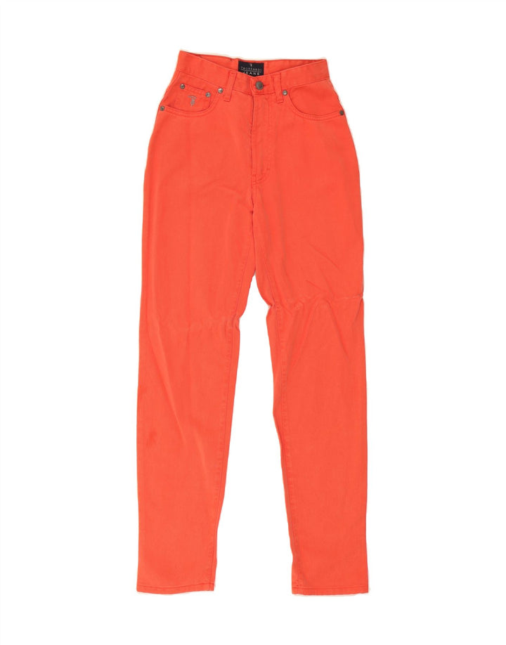 TRUSSARDI Womens Tapered Jeans W26 L30 Red Tencel Vintage Trussardi and Second-Hand Trussardi from Messina Hembry 