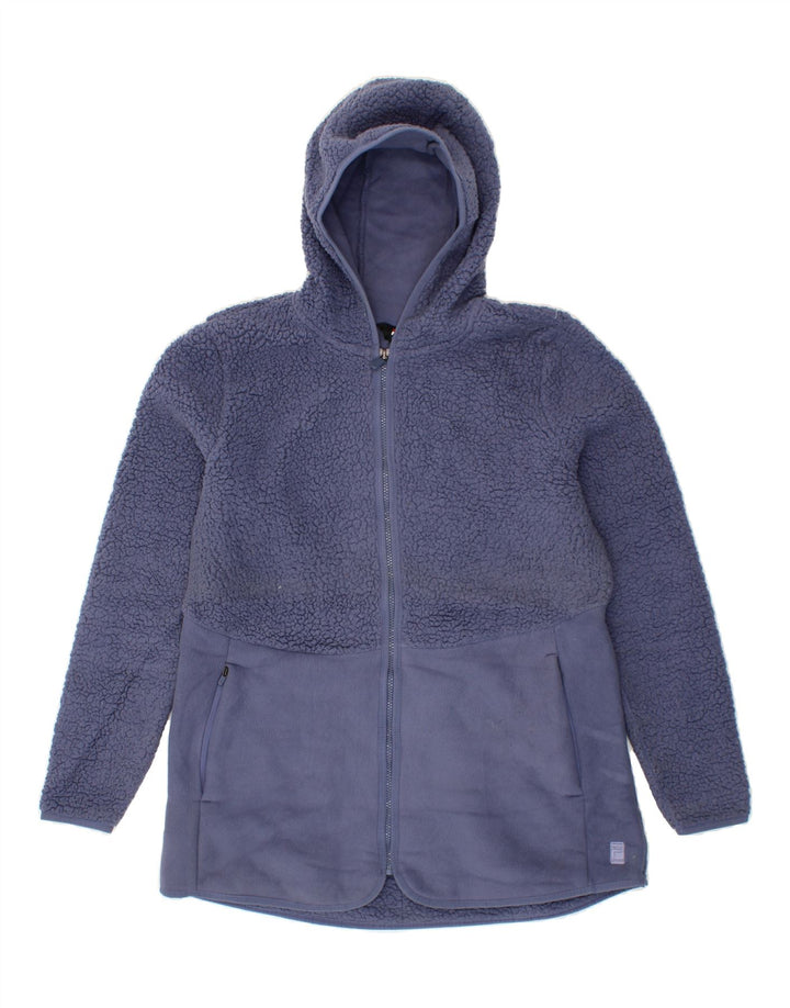 FILA Womens Hooded Fleece Jacket UK 16 Large Blue Polyester Vintage Fila and Second-Hand Fila from Messina Hembry 