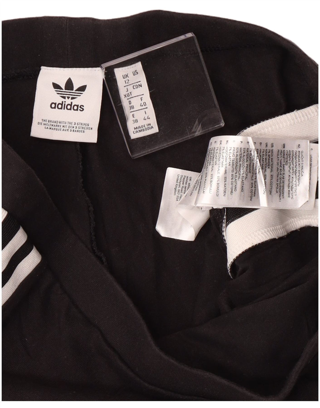 Leggings Adidas da donna UK 12 medio nero cotone