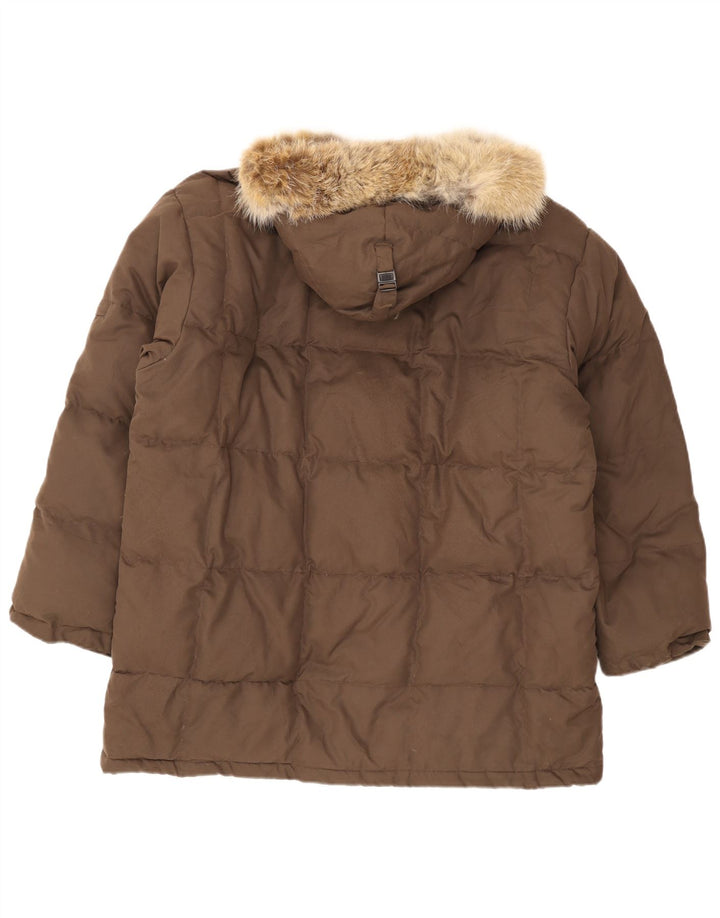 Emaroo Australia Giacca imbottita con cappuccio da uomo UK 44 2XL Poliestere marrone