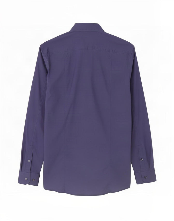 Camicia Zara da uomo slim fit in cotone blu medio