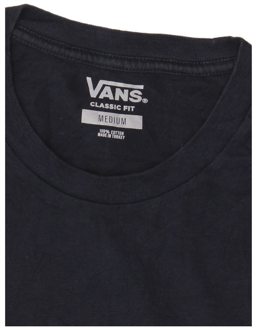 T-shirt grafica da uomo con vestibilità classica Vans, maglietta media in cotone blu navy