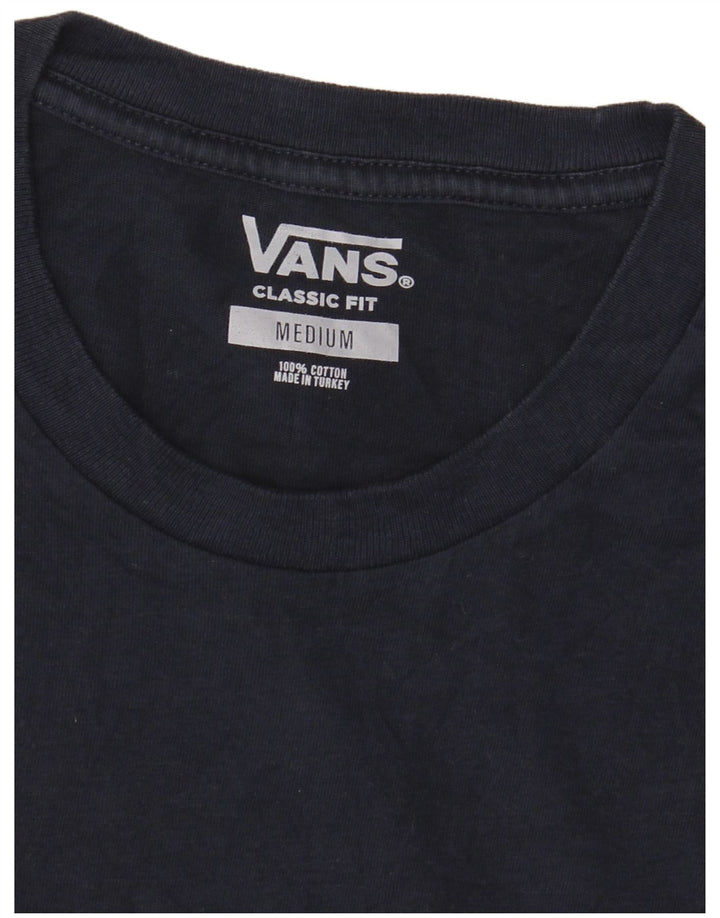 T-shirt grafica da uomo con vestibilità classica Vans, maglietta media in cotone blu navy