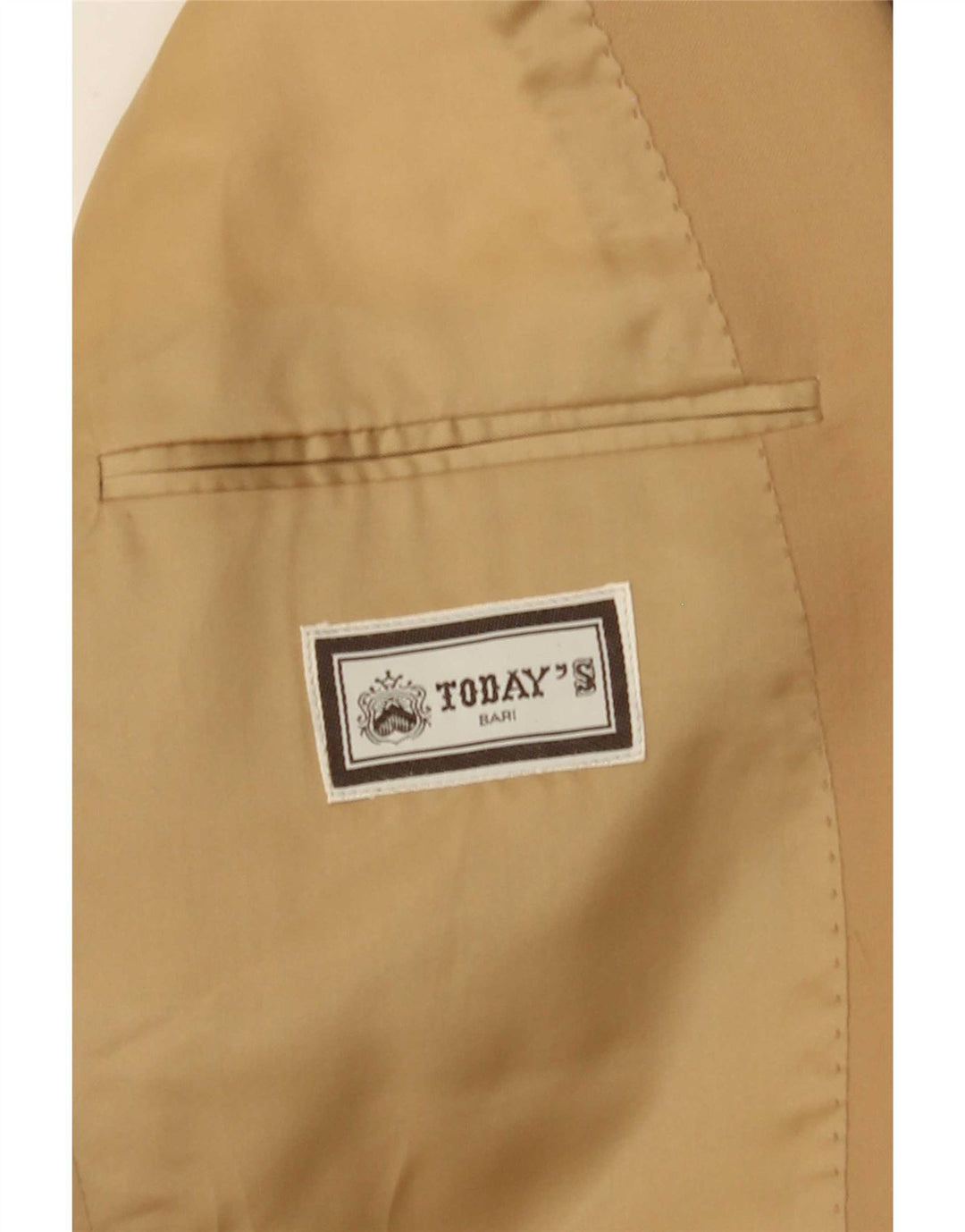 Abito vintage da uomo a 2 bottoni UK 38 medio W36 L29 Beige