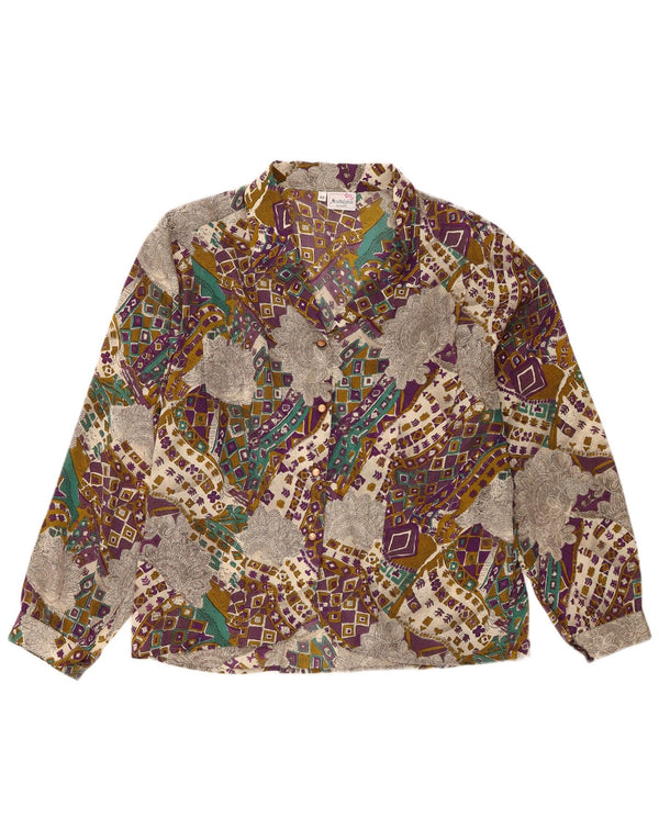Nostalghia Camicia Donna Blusa IT 49 XL Acetato geometrico multicolore