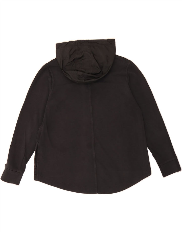 NIKE Womens Zip Hoodie Sweater UK 14 Medium Black Cotton Vintage Nike and Second-Hand Nike from Messina Hembry 