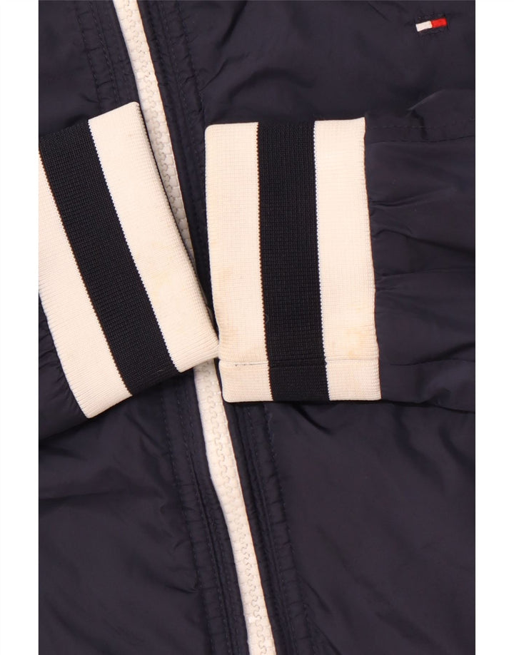 TOMMY HILFIGER Giubbotto bomber da donna UK 16 Large Blu Navy