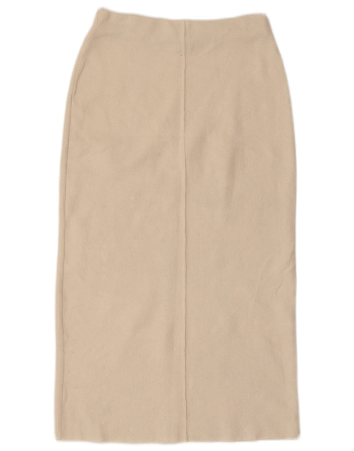 Gonna longuette in maglia da donna Zara piccola W26 bianco sporco