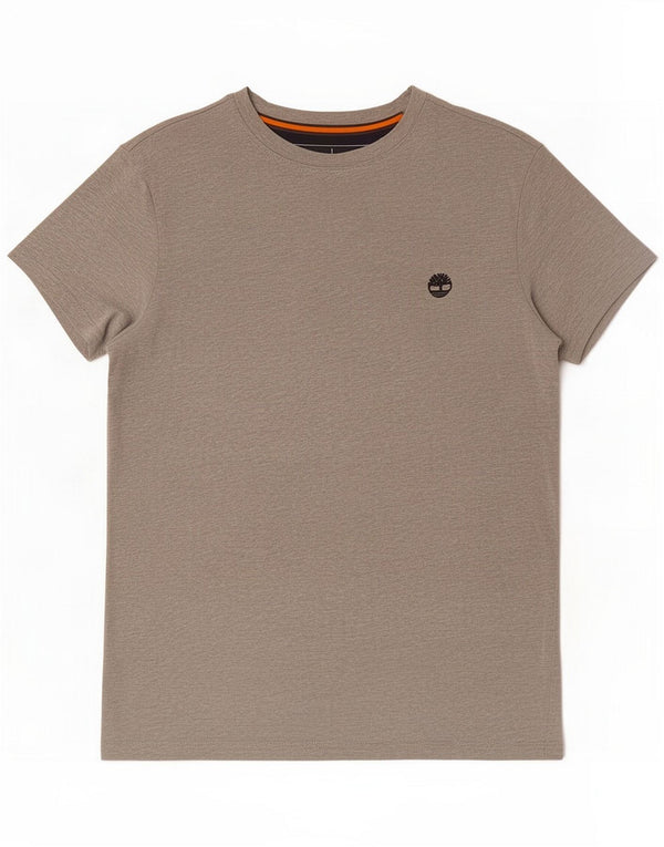 T-shirt da uomo slim fit Timberland in cotone grigio medio