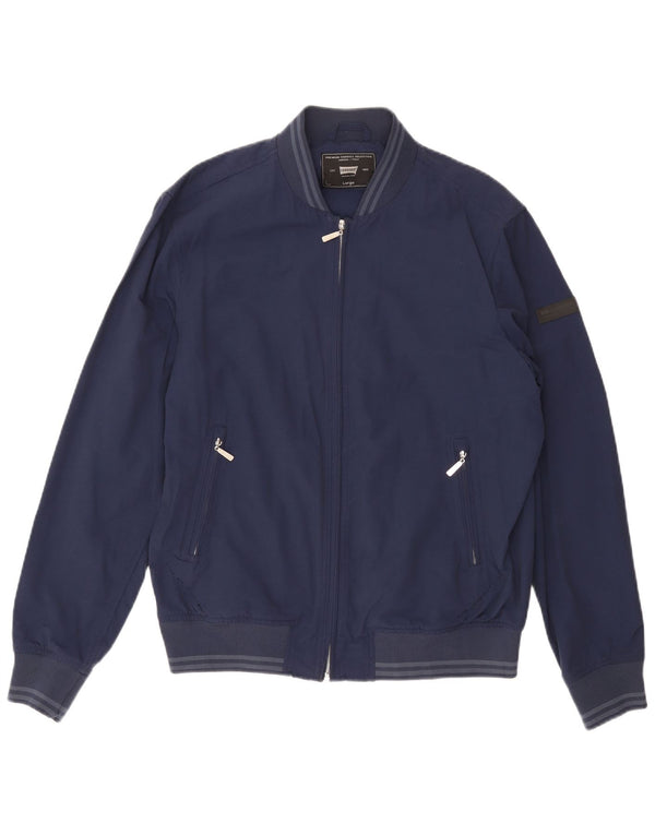 Giubbotto bomber da uomo Carrera UK 40 grande cotone blu navy
