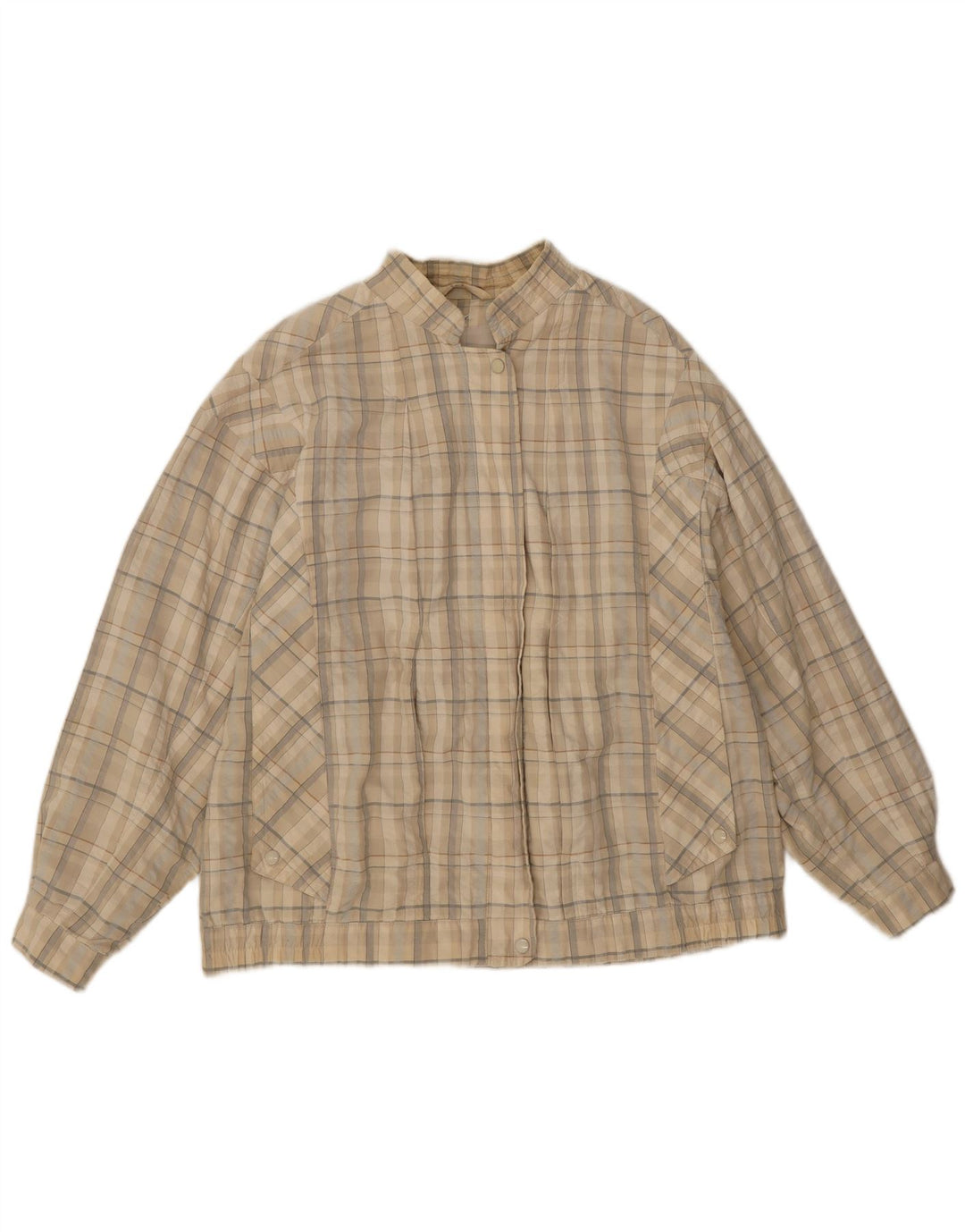 Giubbotto bomber da donna Wohrl UK 16 grande cotone a quadri beige