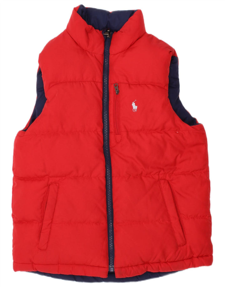 Gilet imbottito reversibile per ragazzi Polo Ralph Lauren 7-8 anni piccolo blu navy