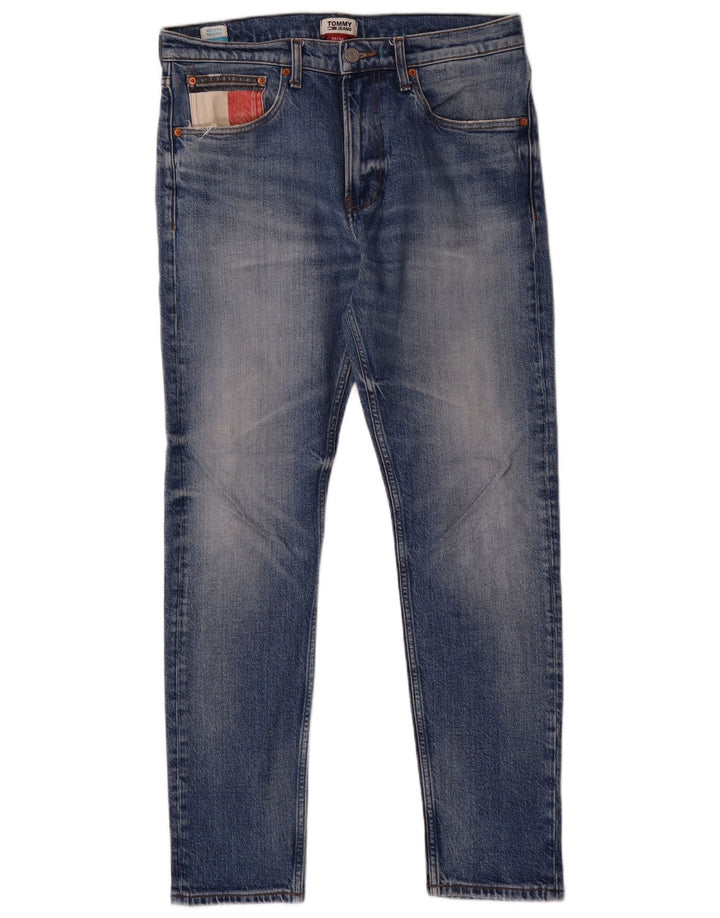 Jeans affusolati moderni da uomo Tommy Hilfiger W30 L30 cotone blu