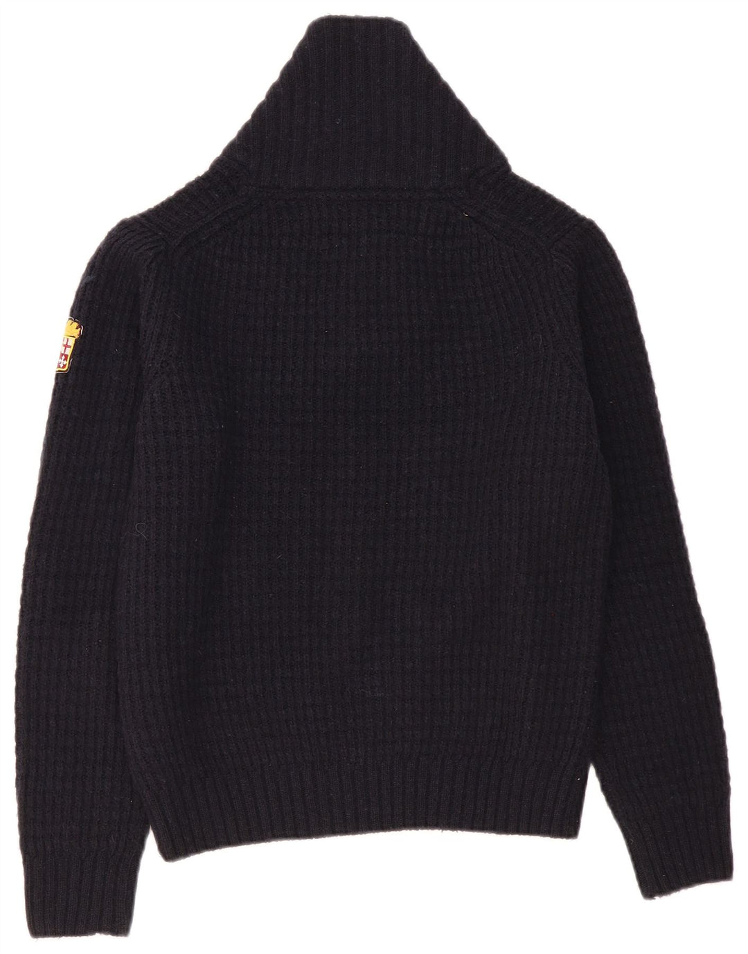 MARINA MILITARE Maglione da donna con collo a scialle UK 10 piccolo blu navy