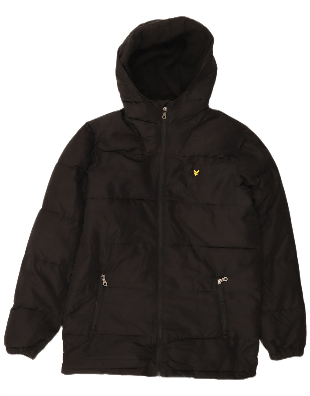 Cappotto imbottito con cappuccio LYLE & SCOTT da bambino 15-16 anni in poliestere nero