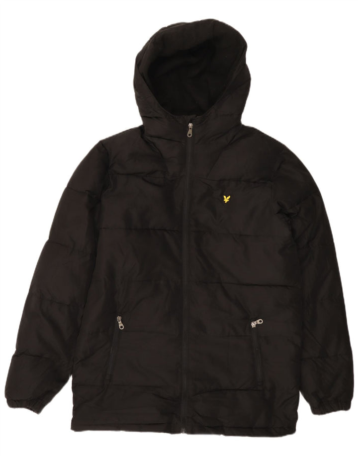 Cappotto imbottito con cappuccio LYLE & SCOTT da bambino 15-16 anni in poliestere nero