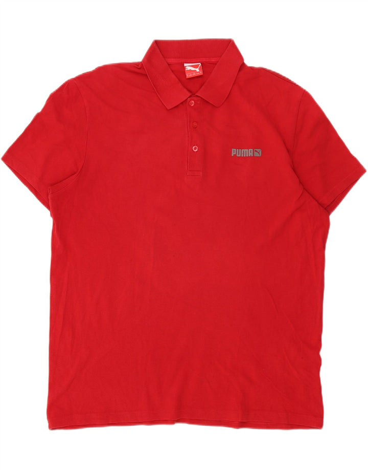 Polo Puma da uomo XL in cotone rosso