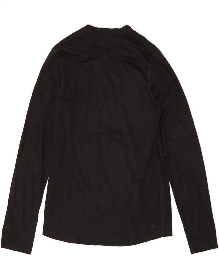 ADIDAS Boys Graphic Top Long Sleeve 13-14 Years Small Black Polyester Vintage Adidas and Second-Hand Adidas from Messina Hembry 